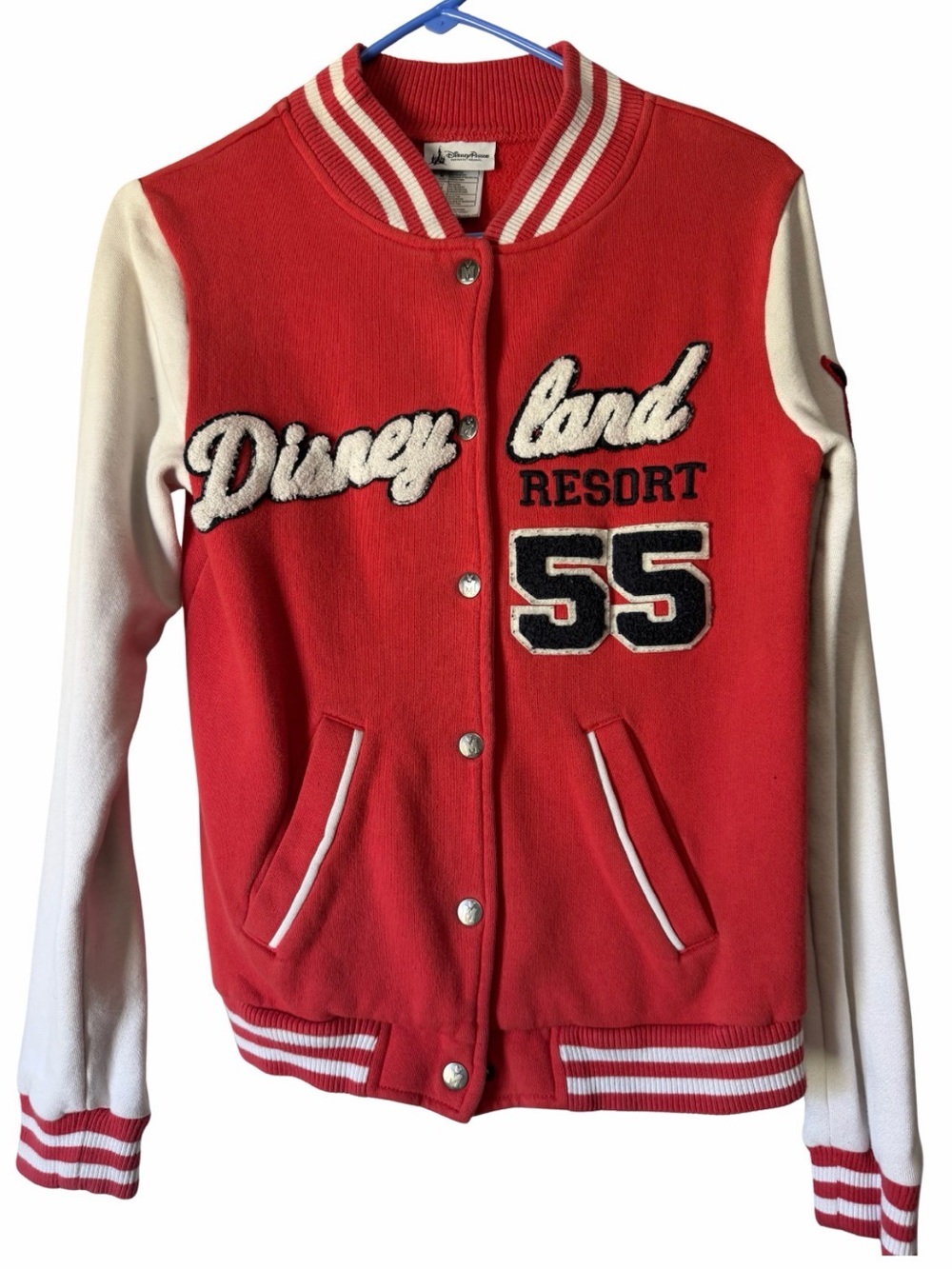 Disney Parks Red Fleece Lined Crewneck